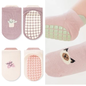 Treeling 1 Đôi Tất Cotton Chống Trơn Trượt Cho Bé Tập Đi Học Đi Bộ Thiết Kế Hoạt Hình