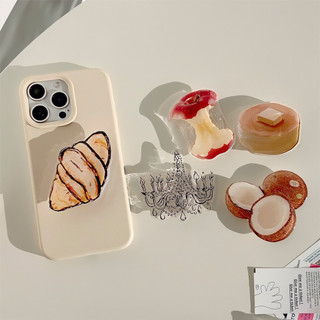 [Sheren] Giá đỡ cốc cà phê Croissant sáng tạo Hàn Quốc Nhãn dán mặt sau Giá đỡ điện thoại có thể thu vào