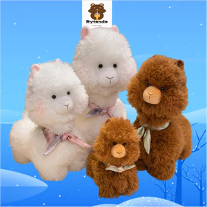 Rytanda Alpaca Đồ Chơi Sang Trọng Mô Phỏng Dễ Thương May Mắn Alpaca Sang Trọng Đồ Chơi Động Vật Thực Tế Mềm Sofa Đệm Trẻ Em Bạn Gái Quà Tặng Sinh Nhật Trang Trí Giáng Sinh