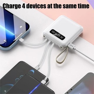 TMOY Sạc Nhanh 4 Trong 1 Với 4 Cáp Di Động Bên Ngoài Pin Sạc Di Động Cho IPhone Samsung TCS