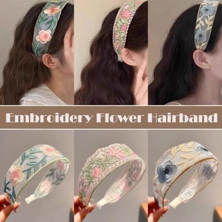 Băng đô thêu hoa EBINLANDS, Gói tóc hoa viền rộng voan, trông ngọt ngào cổ điển với răng Băng đô thời trang nữ Phụ kiện tóc thời trang