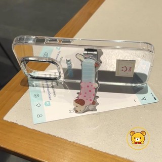 Dachshund Giá Đỡ Gương Cho Samsung Galaxy S25 Edge S24 S23 S22 S21 S10 Plus S20 FE F55 F14 C55 M55 M52 M34 M32 M22 F22 M14 A22 Ốp Điện Thoại Hoạt Hình Chó Dễ Thương Ốp Lưng Mềm