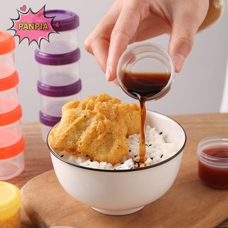 Pnpia 4 35ml Salad Hộp Đựng Để Đi Nhựa Xoắn Top Nước Sốt Gia Vị Hộp Đựng Có Nắp Hộp Cơm Trưa Phụ Kiện Boutique