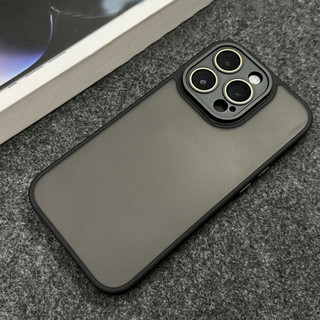 Ốp bảo vệ ống kính máy ảnh lai mờ trong suốt cho iPhone 16 Pro Max 11 12 13 14 15 Pro Max 14plus 15plus 16plus 11Pro Vỏ cứng bảo vệ chống rơi