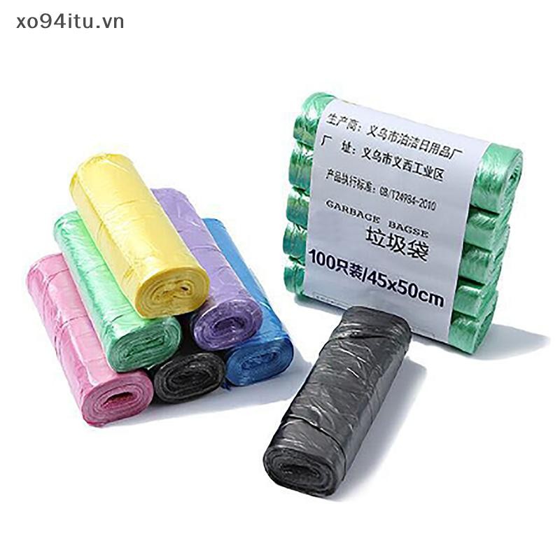 Xoitu 5 Cuộn 1 Gói 100 Chiếc Hộ Gia Đình Dùng Một Lần Túi Đựng Rác Nhà Bếp Túi Rác Vệ Sinh Túi Rác Túi Nhựa VN
