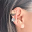 Bông tai áp lực GUSTAVA, Bông tai áp lực Keloid màu đen không viền, Thiết kế sáng tạo Màu vàng Sụn bằng thép không gỉ Phụ kiện trang sức