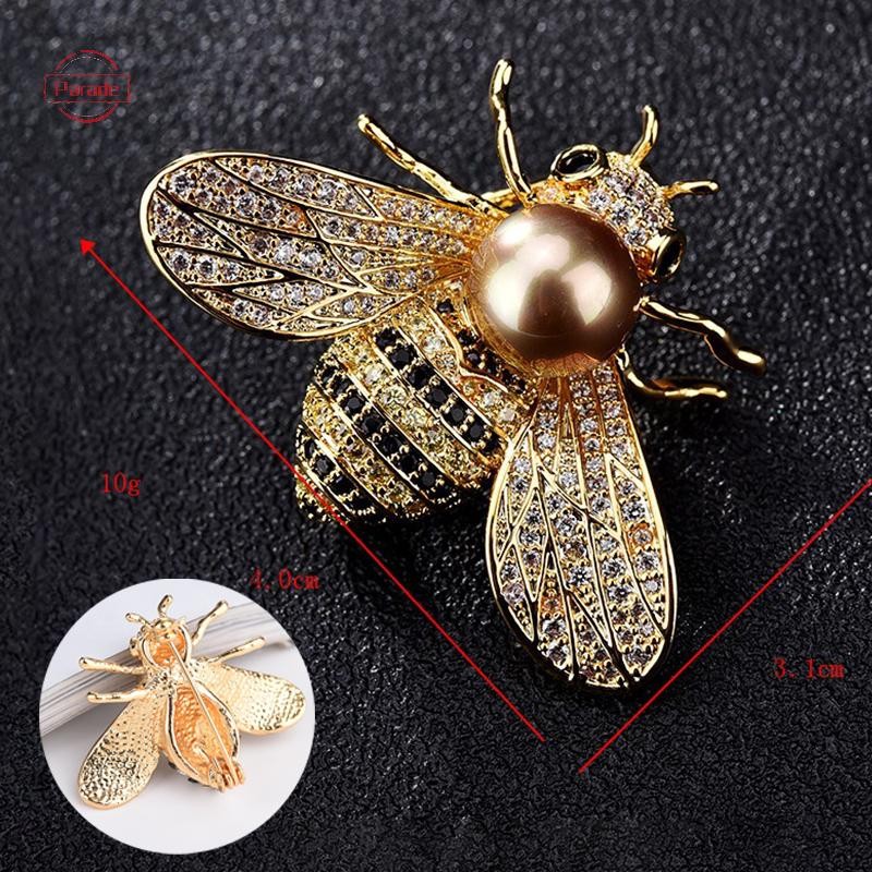 Diễu Hành Côn Trùng Series Trâm Cài Tinh Tế Pha Lê Kim Cương Giả Pin Trang Sức VN