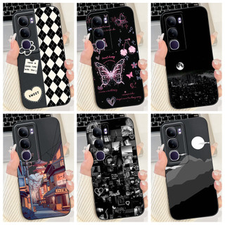 Ốp Chống Sốc Cho Vivo V40 Lite 4G 40Lite 5G IDN V40 5G Ốp điện thoại Thời Trang Mặt Trăng Đêm Goth Vỏ Thời Trang Mềm Lỏng Mờ Silicon