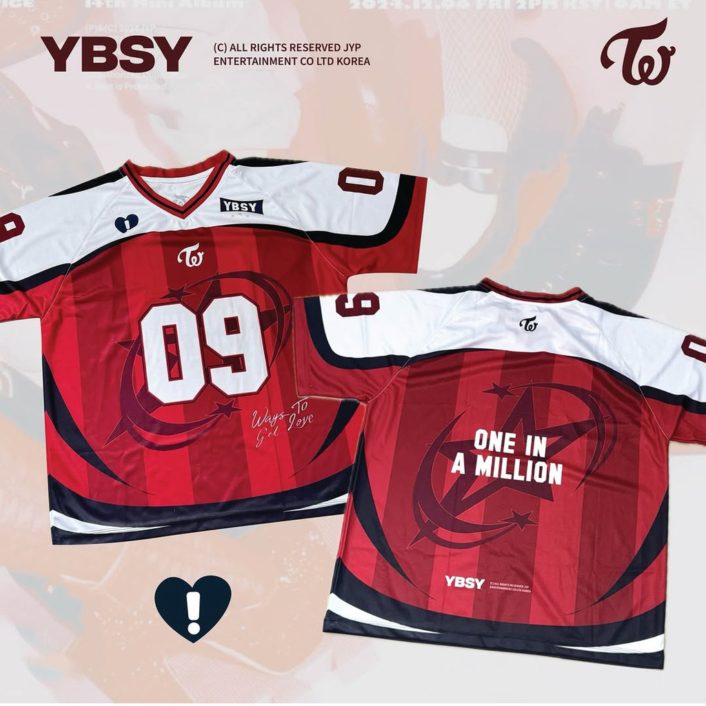 Ybsy TWICE jersey 09 áo thun dạo phố mùa hè Áo thun ngắn tay KPOP