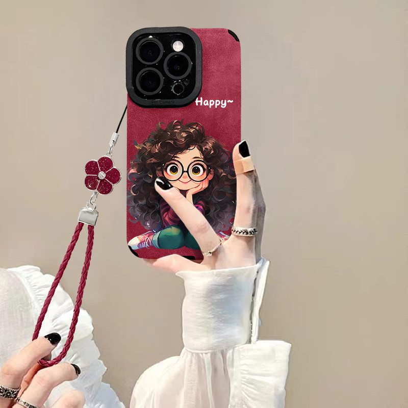 16promax năm mới Màu đỏ nổ cô gái da lộn vỏ điện thoại di động