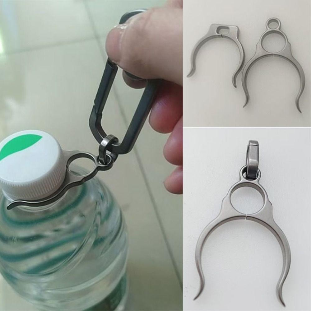 Móc chai thể thao với khóa hợp kim titan bền chắc, màu xám - Dụng cụ lý tưởng cho hoạt động ngoại trời