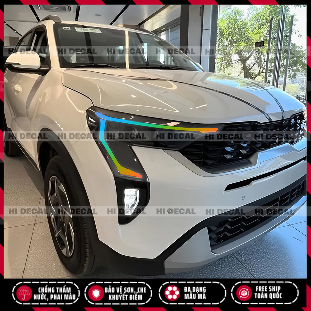 Tem dán đèn Sonet 2024-2025, decal trang trí xe chống thấm nước, bền màu, chịu nhiệt tốt