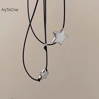 Aqtocna Y2K Dây Có Thể Điều Chỉnh Ngôi Sao Mặt Dây Chuyền Vòng Cổ Choker Pentagram Xương Đòn Dây Chuyền Nữ Trang Sức Quà Tặng Sinh Nhật HGVN