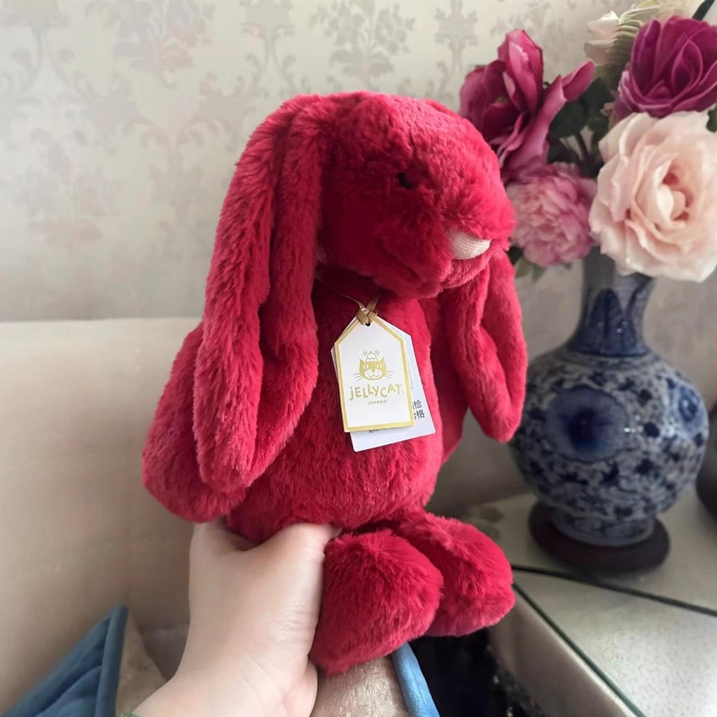 Jellycat Bashful Luxe Scarlett Bunny Thỏ Sang Trọng Búp Bê Giáng Sinh Quà Tặng Năm Mới saixit2vn