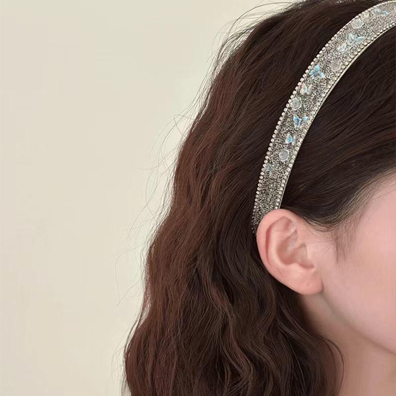 Sang Trọng Phong Cách Thoáng Mát Bướm Vỡ Pha Lê Đầu Nữ Cao Cấp Thời Trang Băng Đô