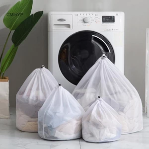 Cminyp Lưới dây rút lớn giỏ đựng đồ giặt nhà, túi lưới máy giặt dung tích lớn, túi giặt bẩn