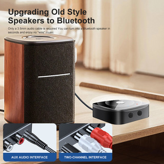 Nfc Bluetooth 5.3 Bộ Thu Âm Thanh 3.5 Mm AUX R / L RCA Stereo Lossless HIFI Âm Nhạc Bộ Chuyển Đổi Không Dây USB U-Disk Chơi Điều Khiển Từ Xa Cho Xe Ô Tô Bộ Khuếch Đại Loa