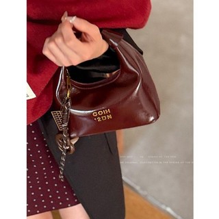 Phiên Bản Hàn Quốc Túi Xách Thời Trang Nữ Phù Hợp Với Rượu Vang Retro Túi Bánh Bao Đỏ