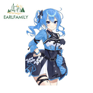 EARLFAMILY Hoshimachi Suisei Hololive Xe Dán Anime Người Giúp Việc Cô Gái Xe Máy Windows Tủ Lạnh Bảo Quản Bình Vinyl Decal Tắc Xước Bảo Vệ Cửa Xe Ô Tô