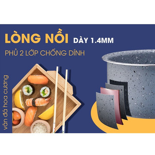 Nồi cơm điện mini Hare HR RC808 công suất 250W dung tích 0.8L, lòng nồi phủ chống dính, Bh 12 Tháng