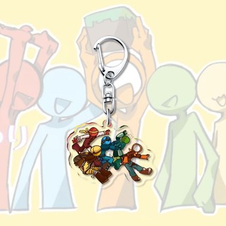 Alan Becker Móc khóa Anime móc chìa khóa cho Nữ Móc chìa khóa cho Nam Móc khóa xe hơi Acrylic Mặt dây chuyền tiệc