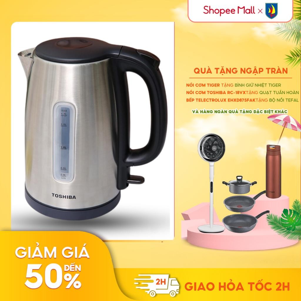 Ảnh Ấm siêu tốc Toshiba KT-17SH1NV - 1.7 Lít - Thép không gỉ SUS 304 - Hàng chính hãng - Bảo hành 1 năm 1