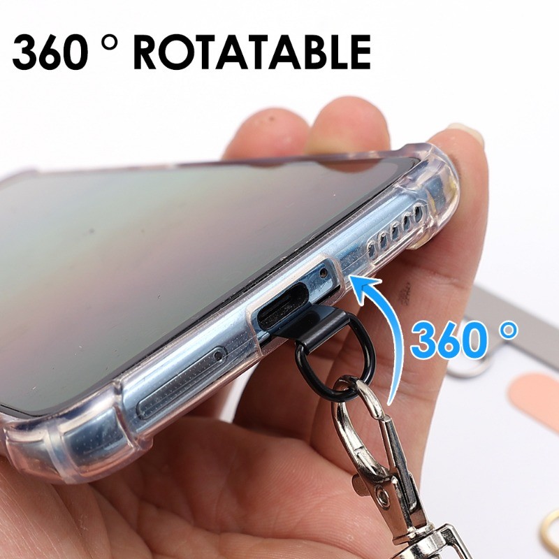 Miếng dán dây buộc điện thoại chống thất lạc 4 màu - Hộp đựng điện thoại bằng thép không gỉ siêu mỏng Thẻ dây treo - 360° Thẻ cố định dính có thể xoay được