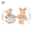 Quần áo mặc dễ thương Gấu Mặt dây chuyền hoạt hình sang trọng Búp bê nhồi bông mềm Móc khóa Ba lô Túi đựng chìa khóa Trang trí vòng chìa khóa Quà tặng trẻ em EMKK