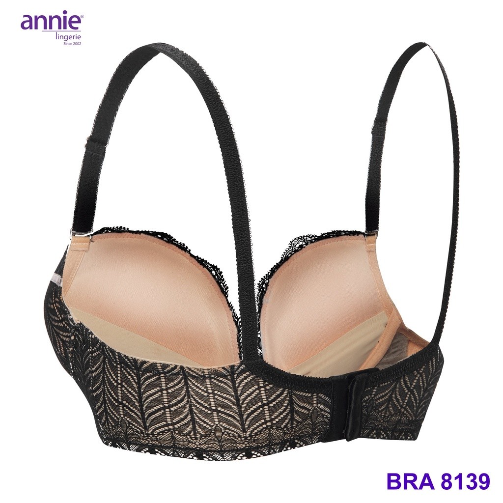 Áo ngực nữ annie lingerie BRA 8139 ren không gọng,nâng ngực,bản to tạo dáng ngực thấm hút,mút vừa