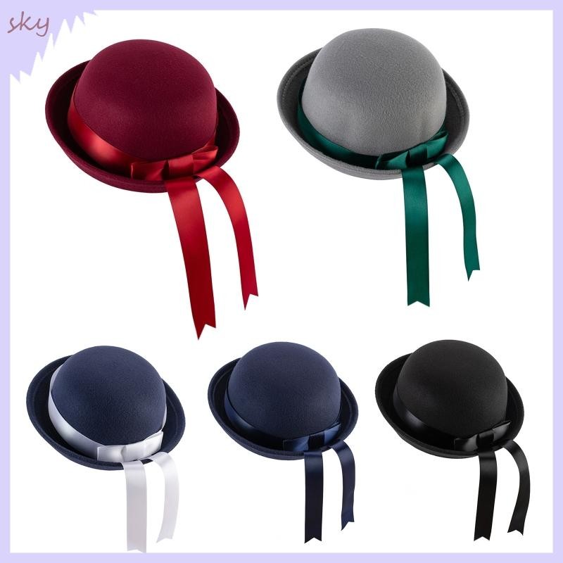 Bầu Trời Dễ Thương Ruy Băng Derby Mũ Cha Mẹ-Con Mũ Bát Cho Bé Sinh Nhật Trăng Tròn Đảng