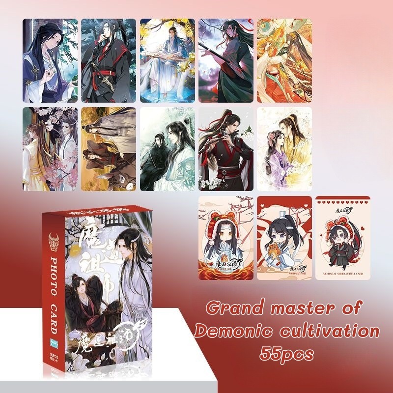 Bộ 50-92 Manga Manhwa Grand master of Demonic tu luyện Laser Holographic Lomo Cards Heaven Official 's Blessing Photocards Wei Wuxian Hologram Bưu thiếp YM