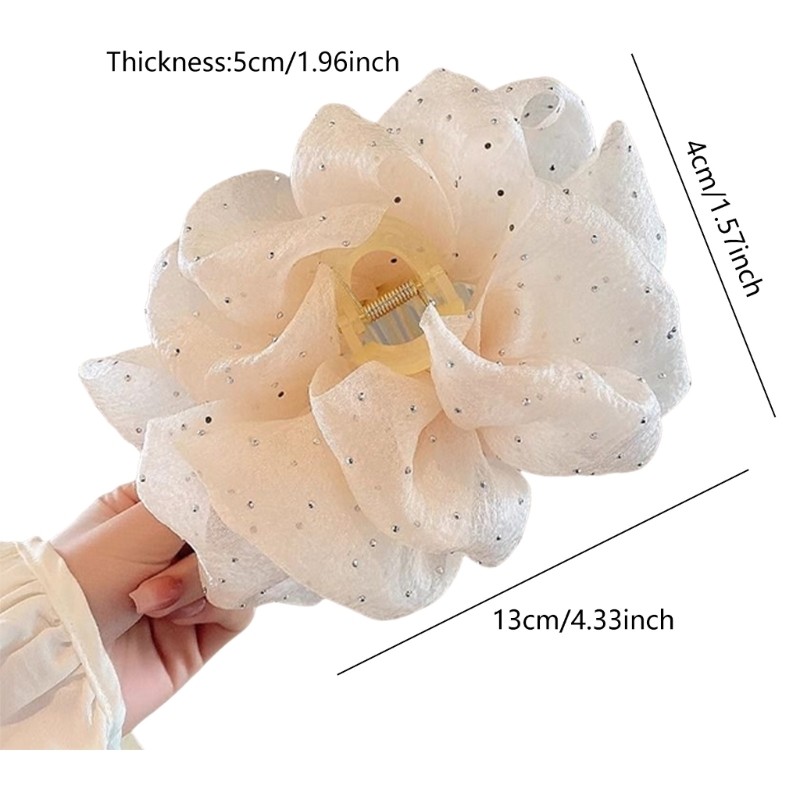 Nơ kẹp tóc barrette dành cho bé gái, phù hợp cho tóc dày và mỏng