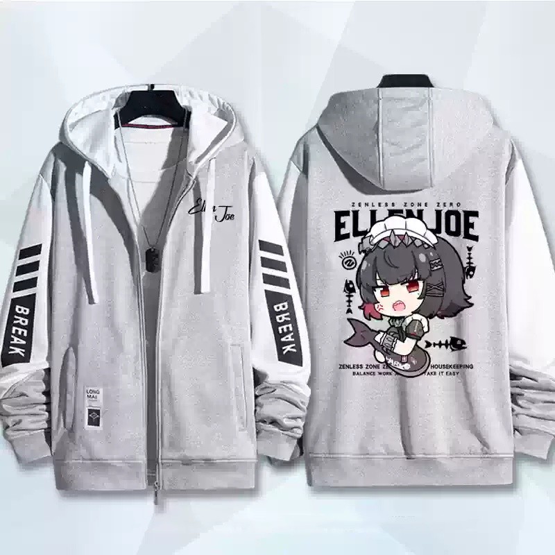 GC12 Zenless Zone Zero Ellen Joe anime Dây Kéo Áo Khoác Áo Unisex Top GC12
