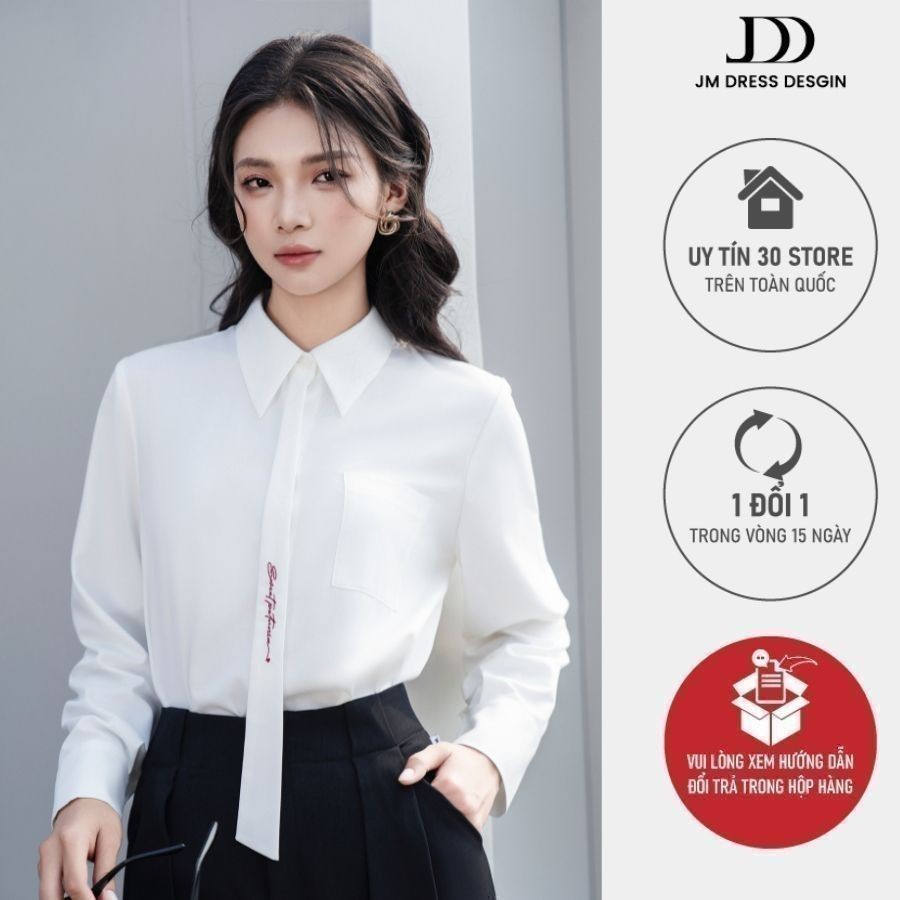 Ảnh Áo sơ mi cổ đức túi ốp ngực 2S28.2411RC thiết kế bởi JM Dress Design 1