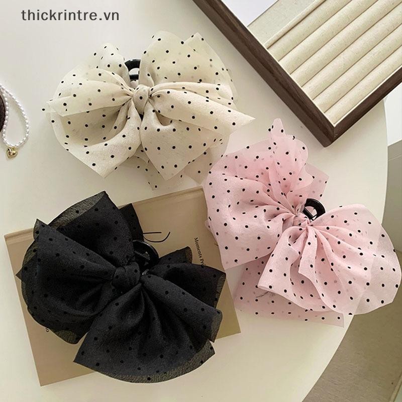 THI Thanh Lịch Tính Khí Nơ Lớn Lấy Kẹp Cho Người Phụ Nữ Đuôi Ngựa Bím Tóc Vuốt Tóc Thời Trang Phụ Kiện Tóc Mũ Đội Đầu VN