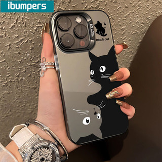 ibumpers Ốp Lưng IPhone Xinh Mèo Hoạt Hình Mát Mẻ Ốp Điện Thoại IMD Cứng Trơn Chống Bẩn Chống Sốc Cho IPhone 16 15 14 12 13 11 Pro Max