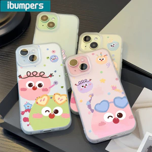 ibumpers Ốp Lưng IPhone Họa Tiết Yêu Tinh Màu Dễ Thương Ốp Điện Thoại Trong Suốt Nhám Mờ TPU Mỏng Chống Sốc Chống Bẩn Cho IPhone 16 15 14 12 13 11 Pro Max IP 7 8 Plus X XS XR