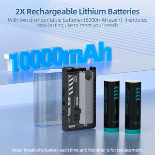 GOOJODOQ 22.5w 10000Mah Sạc dự phòng di động Hai pin Mecha Style Nhẹ Typc-C / Light-ning Power Bank