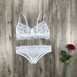 Phụ Nữ Bikini Ren Màu Trơn Rỗng Trong Suốt Hai Mảnh Bikini Không Đệm