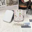Hoa Flip-Top Gấp Gương Trang Điểm Di Động Bỏ Túi Gương Nữ Hình Chữ Nhật Mỹ Phẩm Trang Điểm Gương Có Lược Mới