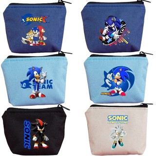 Ví Sonic Dây Kéo Đồng Xu Zero Ví Thẻ Ngân Hàng Túi Bảo Quản Thời Trang Trẻ Em Quà Tặng Sinh Nhật
