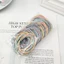 100 Chiếc Nữ Cô Gái Tóc Cao Su Dây Buộc Tóc Dây Co Giãn Tóc Đuôi Ngựa Giá Đỡ Scrunchies Mới