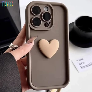 Ốp điện thoại silicon mềm hình trái tim 3D cho OPPO Reno 13 14 15 Pro 12F 13F 14F 15F 15C