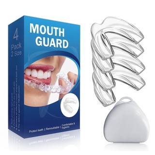 4 Miếng Bảo Vệ Miệng Nha Khoa Để Mài Răng Bảo Vệ Ban Đêm Cho Răng Chống Ngáy Thiết Bị 2 Kích Thước, Thích Hợp Cho Người Lớn Và Trẻ Em Ngăn Ngừa Mài Răng, Loại Bỏ Ngáy