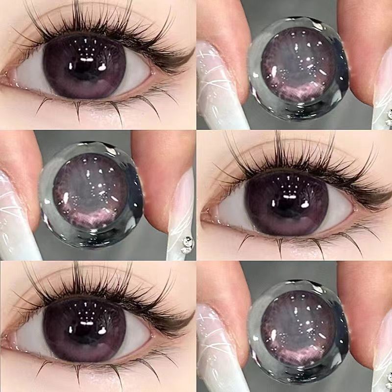 [0.00--6.00] Kính áp tròng Set 2 chiếc Ống kính áp tròng màu xám 14,5mm một năm 01