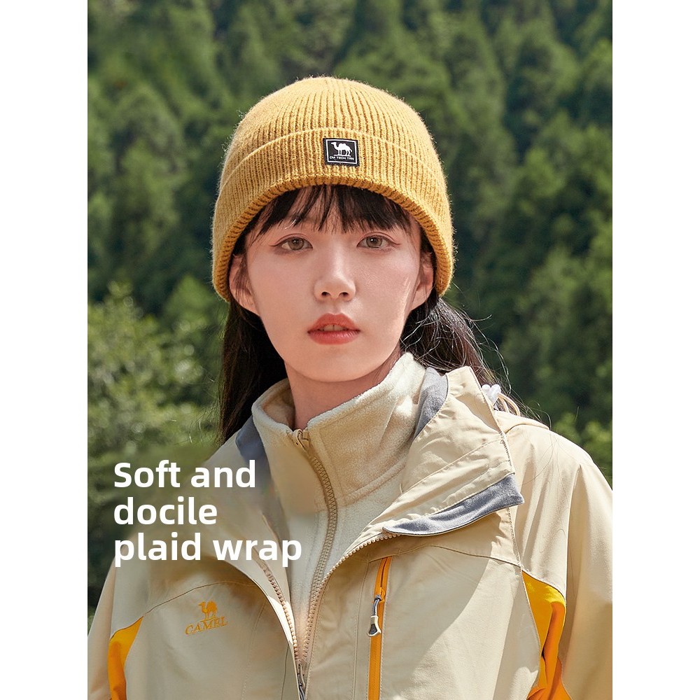 Ảnh CAMEL CROWN Plus Nhung Dệt Kim Mũ Nam Nữ Trượt Tuyết Len Mũ Bảo Vệ Tai Lạnh Mũ Đi Xe Đạp 4