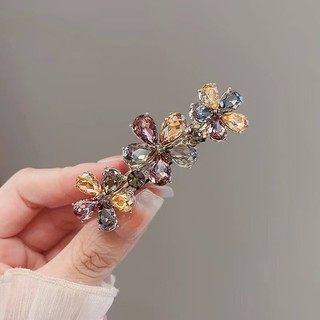 Mauropoli [Sẵn Sàng] Tính Khí Nữ Hàn Quốc Cao Cấp Pha Lê Kẹp Tóc Mẹ Phong Cách Nửa Tie Tóc Kim Cương Giả Mũ Đội Đầu Kẹp Tóc Đầu Sau Kẹp Mùa Xuân