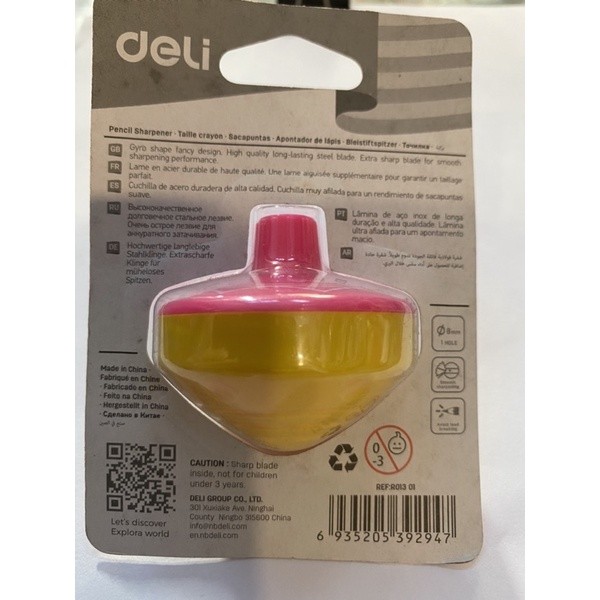 Chuốt gọt bút chì hình con quay Deli R013 01.