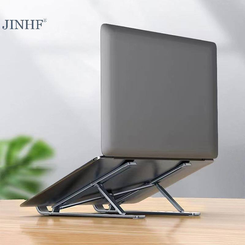 JINHF 8 Gear Có Thể Gập Lại Giá Đỡ Laptop Di Động Máy Tính Xách Tay Hỗ Trợ Đế Có Thể Điều Chỉnh Nâng Làm Mát Phụ Kiện Laptop HOT