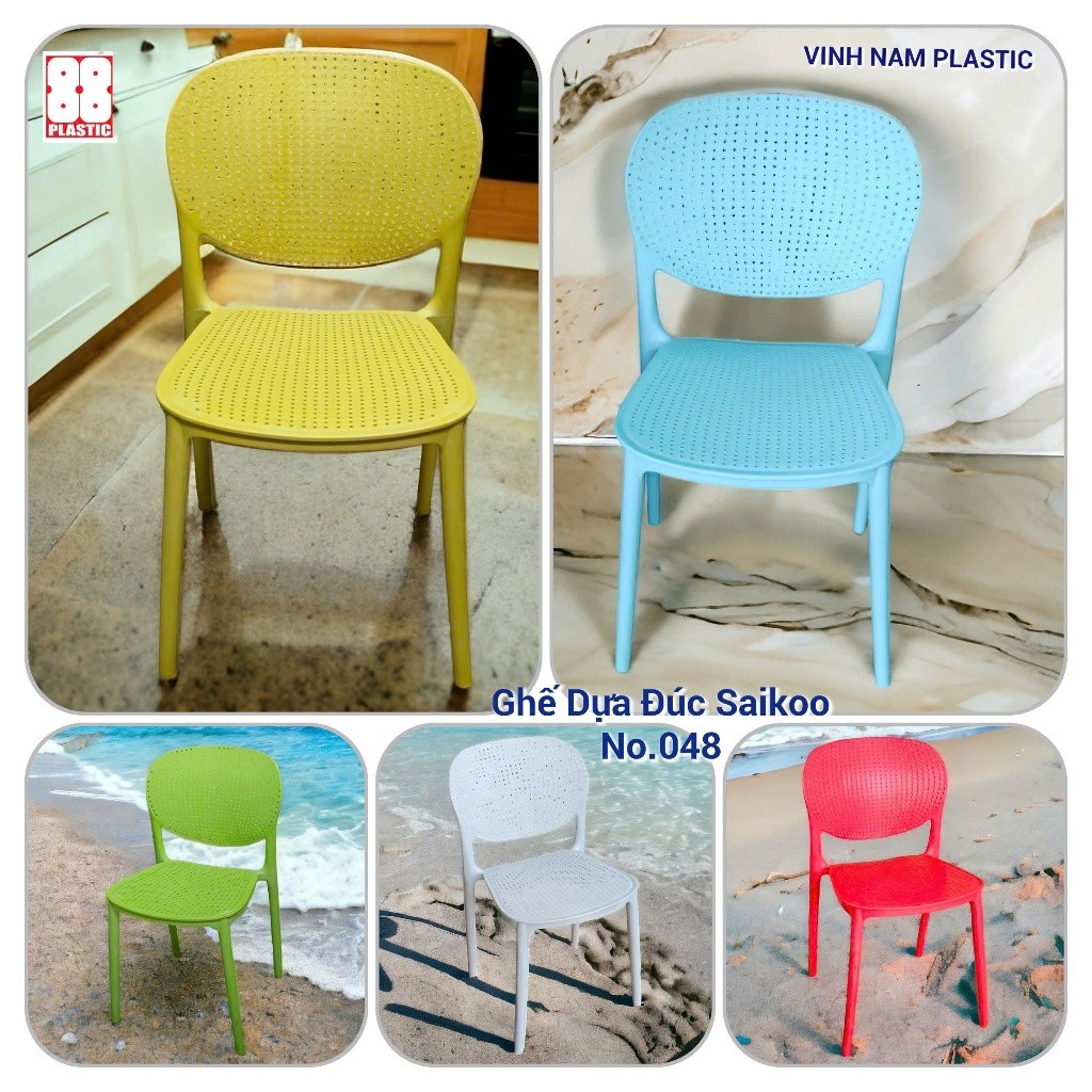 Ghế Dựa Đúc Cao Cấp Vinh Nam Size 50 x 42 x 81 cm Ghế Dựa Đúc Nguyên Khối Có Đế Chống Trượt Mã 048